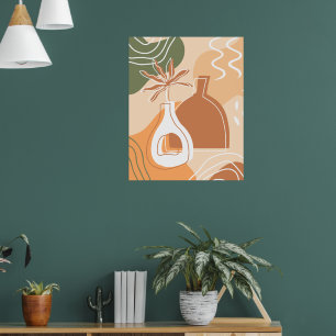 Minimalist Boho Chic Botanical Vase Art Posters