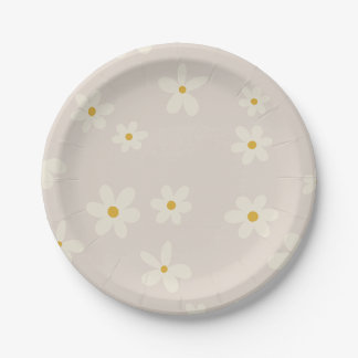 Minimalist Boho Daisy Plates