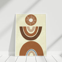 Minimalist Boho Earth Tone Rainbow Wall Art Print
