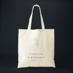 Minimalist Boho Floral Line Art Wedding Custom Tote Bag<br><div class="desc">Minimalist Boho Floral Line Art Elegant Wedding Custom Tote Bag</div>