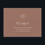 Minimalist Boho Floral Terracotta Moved Address Postcard<br><div class="desc">Minimalist Boho Floral Drawing We've Moved Address Postcard in Terracotta</div>