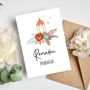 Minimalist Boho Lantern Ramadan Card