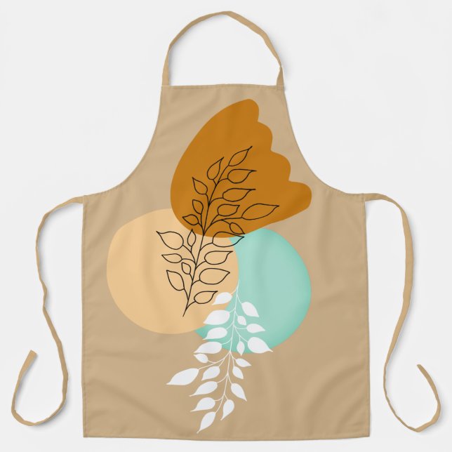 MINIMALIST BOHO LEAVES _  SIMPLE AND STYLISH APRON (Front)