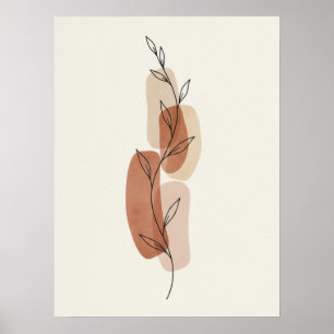 Minimalist Boho Line Drawing  Poster
