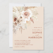 Minimalist Boho Pampas Grass All In One Wedding