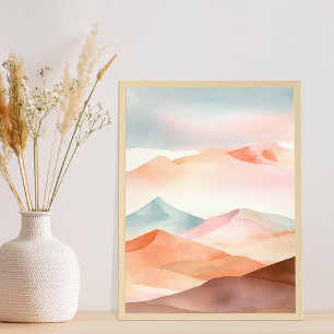 Minimalist Boho Pastel Sand Dune Desert Poster
