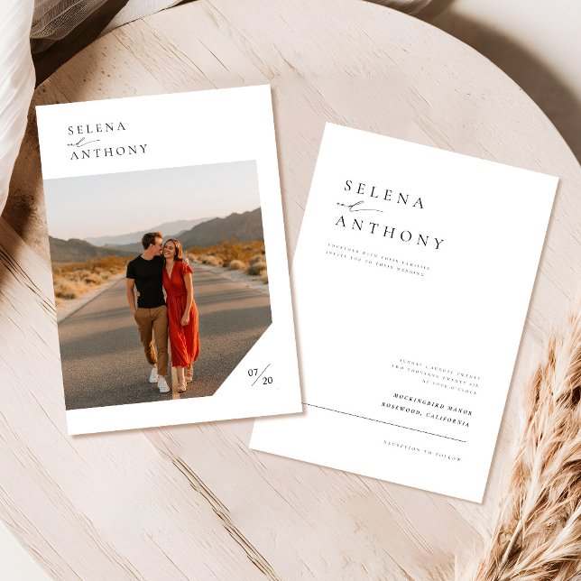 Minimalist Boho Photo Wedding Invite (Creator Uploaded)