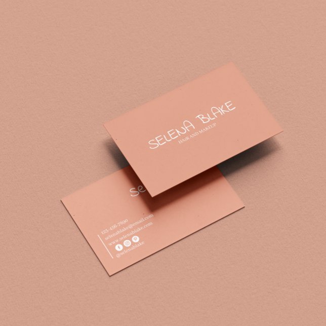 Minimalist Boho pink– Elegant & Aesthetic Chic  Business Card (Creator Uploaded)