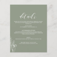 Minimalist Boho Sage Green Elegant Wedding Details