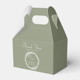 Minimalist Boho Sage Green wedding  Favour Box