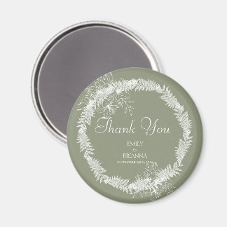 Minimalist Boho Sage Green wedding  Magnet