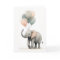 Minimalist Boho Style Elephant with Balloons Blank