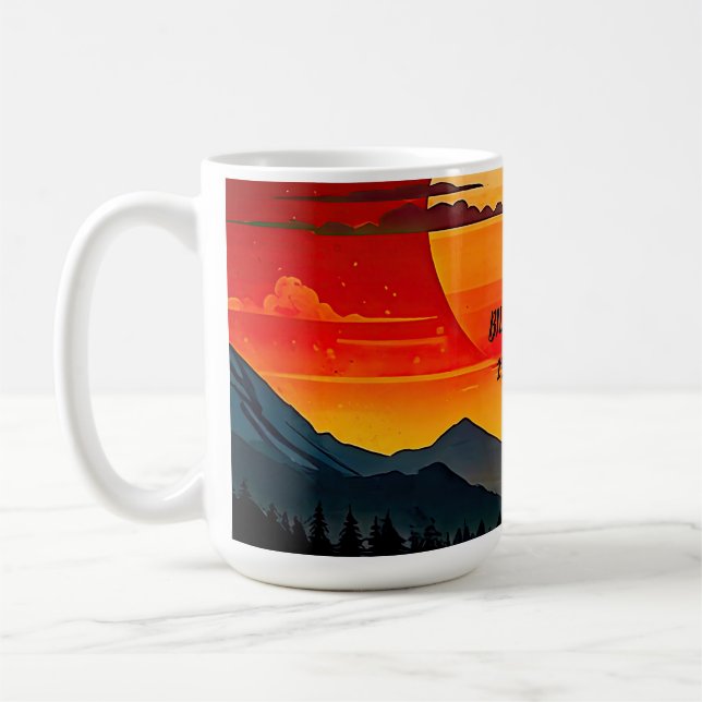 Minimalist BOHO Traveller Coffee Mug (Left)