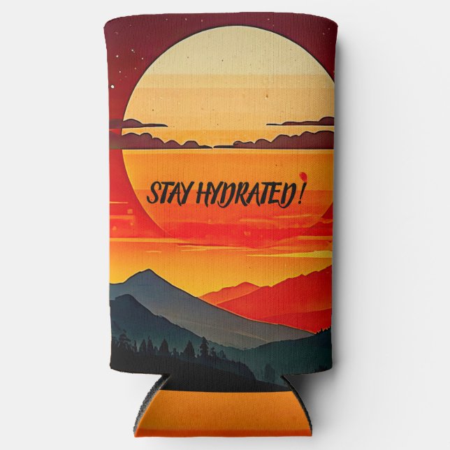 Minimalist BOHO Traveller Seltzer Can Cooler (Front)