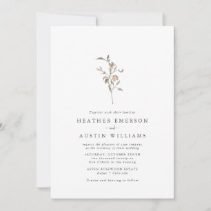 Minimalist Boho Wedding Invitation