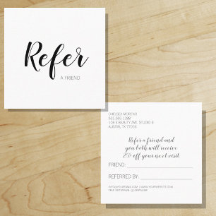 Minimalist Bold Beauty   Refer a Friend   Loyalty Referral Card