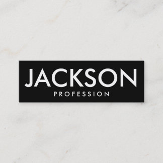 Minimalist bold black and white business card