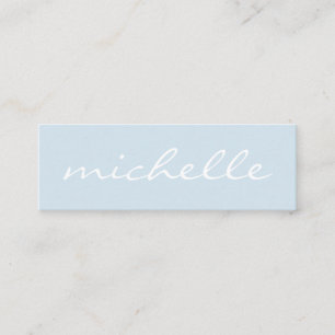 Minimalist Bold Cursive Text Mini Business Card