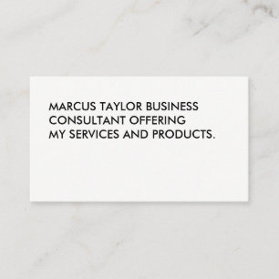 Minimalist Bold Large Text Business Card