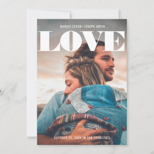 Minimalist Bold LOVE Photo Save The Date