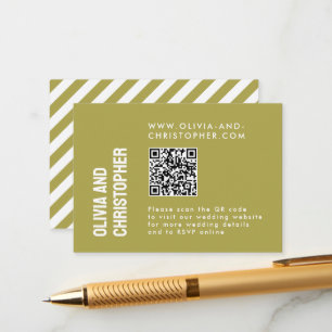 Minimalist Bold Online RSVP QR code Enclosure Card