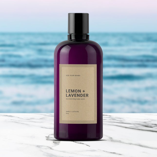 Minimalist Bold Rustic Border Kraft Product Label (Creator Uploaded)