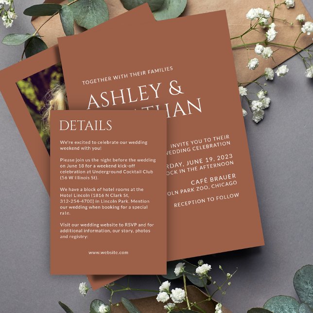 Minimalist Bold Text Highlights Wedding Enclosure Card (Creator Uploaded)