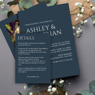 Minimalist Bold Text Highlights Wedding Enclosure Card
