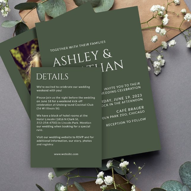 Minimalist Bold Text Highlights Wedding Enclosure Card (Creator Uploaded)