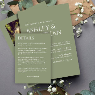 Minimalist Bold Text Highlights Wedding Enclosure Card