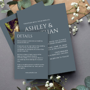 Minimalist Bold Text Highlights Wedding Enclosure Card