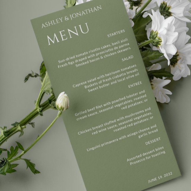 Minimalist Bold Text Highlights Wedding Menu (Creator Uploaded)