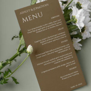 Minimalist Bold Text Highlights Wedding Menu