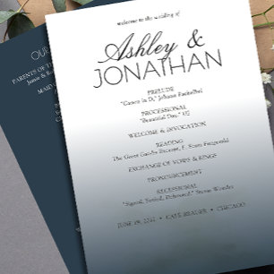 Minimalist Bold Text Highlights Wedding Program