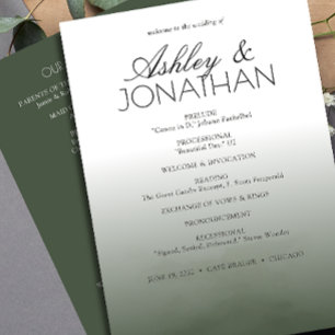 Minimalist Bold Text Highlights Wedding Program