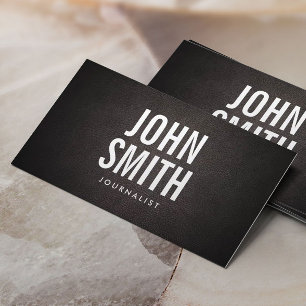 Minimalist Bold Text Journalist Professional Business Card