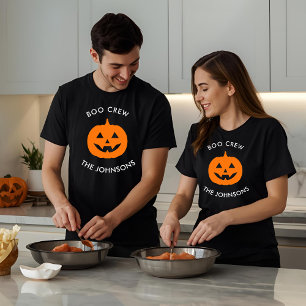 Minimalist Boo Crew Pumpkin – Personalised T-Shirt