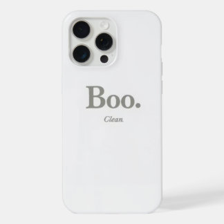 Minimalist Boo Halloween iPhone 15 Pro Max Case