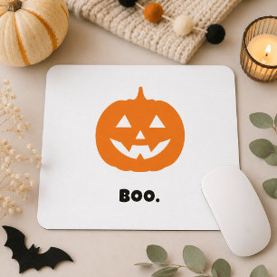 Minimalist BOO. Pumpkin – Minimalist Halloween Mouse Pad