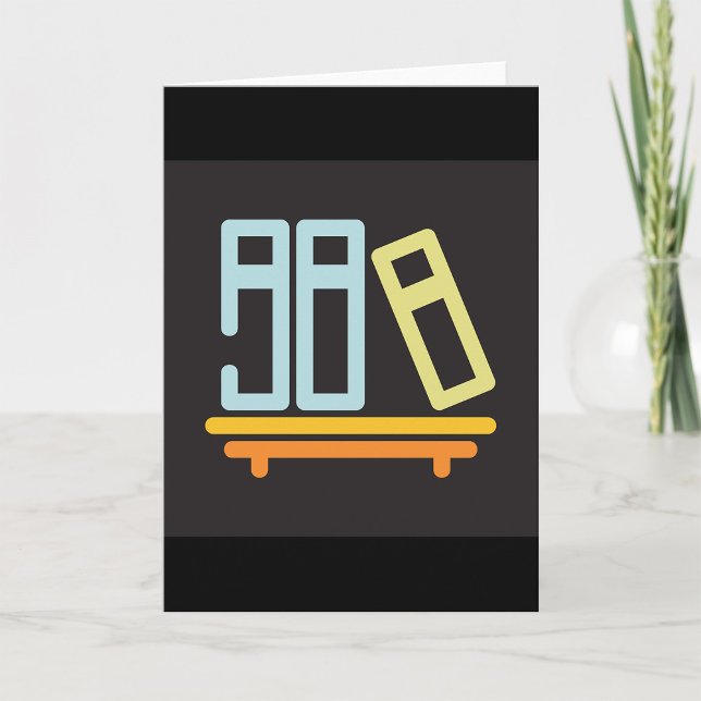 Minimalist Bookshelf Graphic Icon Card (Creator Uploaded)
