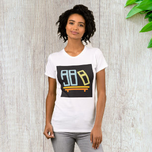 Minimalist Bookshelf Graphic Icon T-Shirt