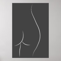 Minimalist Booty Drawing