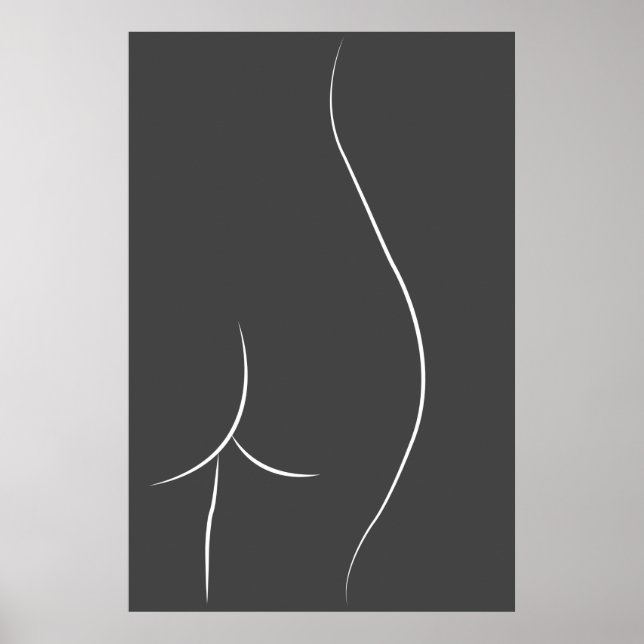 Minimalist Booty Drawing Poster (Front)