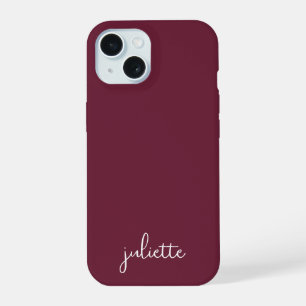 Minimalist Bordeaux Wine Personalised iPhone 15 Case