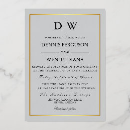 Minimalist Border Monogram Wedding