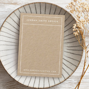 Minimalist border simple Kraft paper earring cards