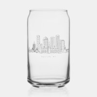 Minimalist Boston City Skyline Illustration