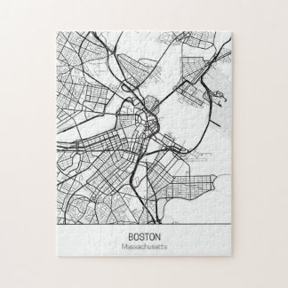 Minimalist Boston Massachusetts Jigsaw Puzzle