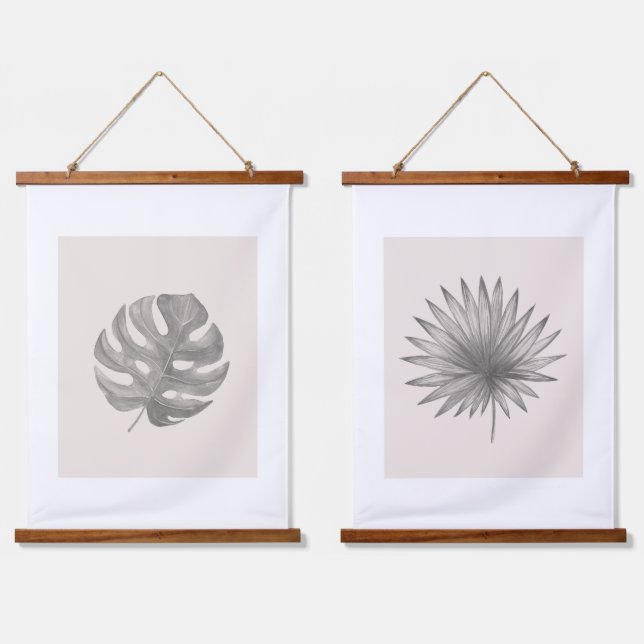 Minimalist botanical art hanging tapestry (Double)