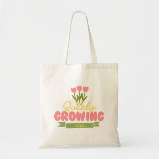 Minimalist Botanical Canvas Tote Bag
